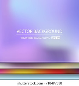 Abstract Creative concept vector multicolored blurred background set. For Web and Mobile Applications, art illustration template design, business infographic and social media, modern decoration.