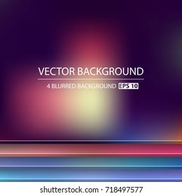 Abstract Creative concept vector multicolored blurred background set. For Web and Mobile Applications, art illustration template design, business infographic and social media, modern decoration.