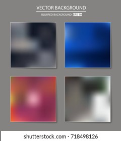 Abstract Creative concept vector multicolored blurred background set. For Web and Mobile Applications, art illustration template design, business infographic and social media, modern decoration.