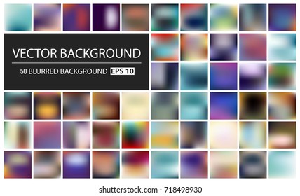Abstract Creative concept vector multicolored blurred background set. For Web and Mobile Applications, art illustration template design, business infographic and social media, modern decoration.