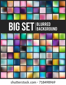 Abstract Creative concept vector multicolored blurred background set. For Web and Mobile Applications, art illustration template design, business infographic and social media, modern decoration.