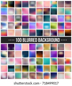 Abstract Creative concept vector multicolored blurred background set. For Web and Mobile Applications, art illustration template design, business infographic and social media, modern decoration.
