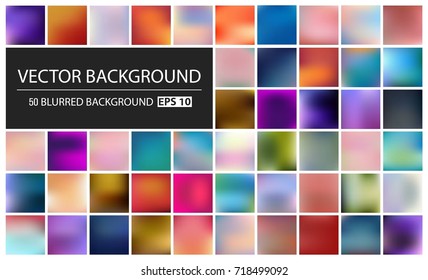 Abstract Creative concept vector multicolored blurred background set. For Web and Mobile Applications, art illustration template design, business infographic and social media, modern decoration.