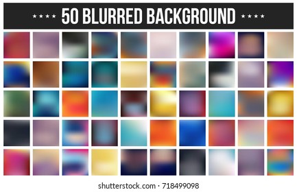 Abstract Creative concept vector multicolored blurred background set. For Web and Mobile Applications, art illustration template design, business infographic and social media, modern decoration.