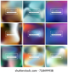 Abstract Creative concept vector multicolored blurred background set. For Web and Mobile Applications, art illustration template design, business infographic and social media, modern decoration.