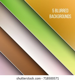 Abstract Creative concept vector multicolored blurred background set. For Web and Mobile Applications, art illustration template design, business infographic and social media, modern decoration.