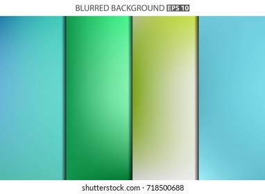 Abstract Creative concept vector multicolored blurred background set. For Web and Mobile Applications, art illustration template design, business infographic and social media, modern decoration.