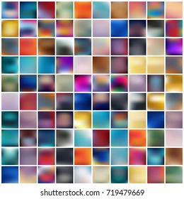 Abstract Creative concept vector multicolored blurred background set. For Web and Mobile Applications, art illustration template design, business infographic and social media, modern decoration.