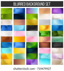 Abstract Creative concept vector multicolored blurred background set. For Web and Mobile Applications, art illustration template design, business infographic and social media, modern decoration.