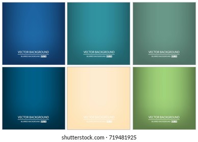 Abstract Creative concept vector multicolored blurred background set. For Web and Mobile Applications, art illustration template design, business infographic and social media, modern decoration.