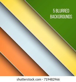 Abstract Creative concept vector multicolored blurred background set. For Web and Mobile Applications, art illustration template design, business infographic and social media, modern decoration.