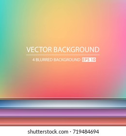 Abstract Creative concept vector multicolored blurred background set. For Web and Mobile Applications, art illustration template design, business infographic and social media, modern decoration.