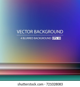 Abstract Creative concept vector multicolored blurred background set. For Web and Mobile Applications, art illustration template design, business infographic and social media, modern decoration.