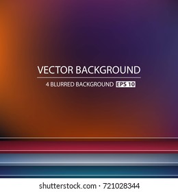 Abstract Creative concept vector multicolored blurred background set. For Web and Mobile Applications, art illustration template design, business infographic and social media, modern decoration.