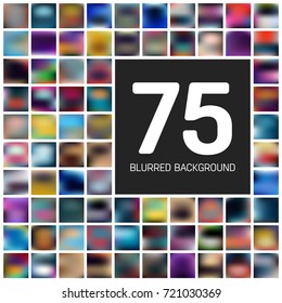 Abstract Creative concept vector multicolored blurred background set. For Web and Mobile Applications, art illustration template design, business infographic and social media, modern decoration.