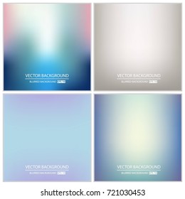 Abstract Creative concept vector multicolored blurred background set. For Web and Mobile Applications, art illustration template design, business infographic and social media, modern decoration.