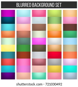 Abstract Creative concept vector multicolored blurred background set. For Web and Mobile Applications, art illustration template design, business infographic and social media, modern decoration.