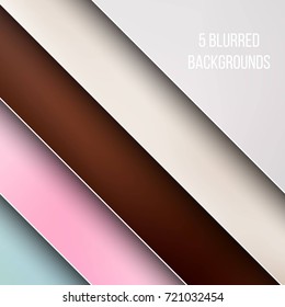 Abstract Creative concept vector multicolored blurred background set. For Web and Mobile Applications, art illustration template design, business infographic and social media, modern decoration.