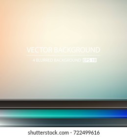 Abstract Creative concept vector multicolored blurred background set. For Web and Mobile Applications, art illustration template design, business infographic and social media, modern decoration.