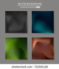 Abstract Creative concept vector multicolored blurred background set. For Web and Mobile Applications, art illustration template design, business infographic and social media, modern decoration.