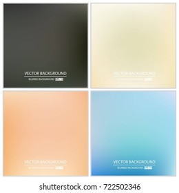 Abstract Creative concept vector multicolored blurred background set. For Web and Mobile Applications, art illustration template design, business infographic and social media, modern decoration.