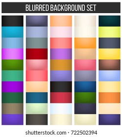 Abstract Creative concept vector multicolored blurred background set. For Web and Mobile Applications, art illustration template design, business infographic and social media, modern decoration.