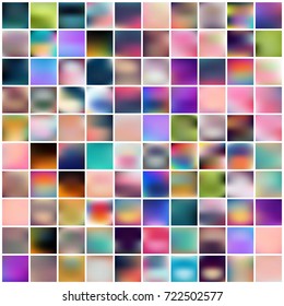 Abstract Creative concept vector multicolored blurred background set. For Web and Mobile Applications, art illustration template design, business infographic and social media, modern decoration.