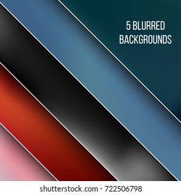 Abstract Creative concept vector multicolored blurred background set. For Web and Mobile Applications, art illustration template design, business infographic and social media, modern decoration.