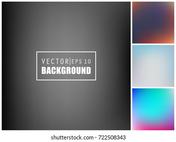 Abstract Creative concept vector multicolored blurred background set. For Web and Mobile Applications, art illustration template design, business infographic and social media, modern decoration.