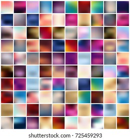Abstract Creative concept vector multicolored blurred background set. For Web and Mobile Applications, art illustration template design, business infographic and social media, modern decoration.