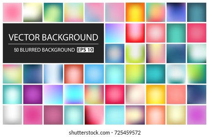 Abstract Creative concept vector multicolored blurred background set. For Web and Mobile Applications, art illustration template design, business infographic and social media, modern decoration.