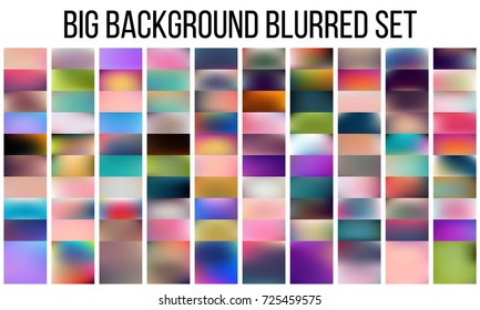Abstract Creative concept vector multicolored blurred background set. For Web and Mobile Applications, art illustration template design, business infographic and social media, modern decoration.