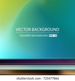 Abstract Creative concept vector multicolored blurred background set. For Web and Mobile Applications, art illustration template design, business infographic and social media, modern decoration.