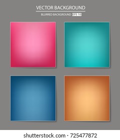 Abstract Creative concept vector multicolored blurred background set. For Web and Mobile Applications, art illustration template design, business infographic and social media, modern decoration.