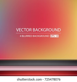 Abstract Creative concept vector multicolored blurred background set. For Web and Mobile Applications, art illustration template design, business infographic and social media, modern decoration.