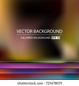 Abstract Creative concept vector multicolored blurred background set. For Web and Mobile Applications, art illustration template design, business infographic and social media, modern decoration.