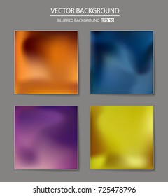 Abstract Creative concept vector multicolored blurred background set. For Web and Mobile Applications, art illustration template design, business infographic and social media, modern decoration.