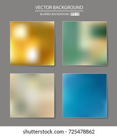 Abstract Creative concept vector multicolored blurred background set. For Web and Mobile Applications, art illustration template design, business infographic and social media, modern decoration.