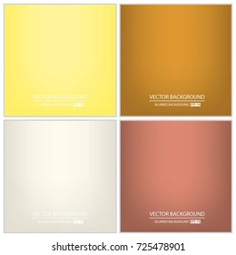 Abstract Creative concept vector multicolored blurred background set. For Web and Mobile Applications, art illustration template design, business infographic and social media, modern decoration.