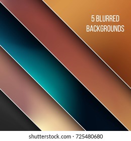 Abstract Creative concept vector multicolored blurred background set. For Web and Mobile Applications, art illustration template design, business infographic and social media, modern decoration.