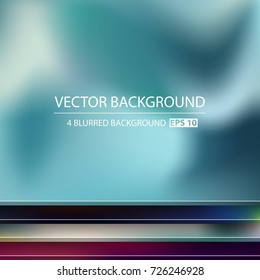 Abstract Creative concept vector multicolored blurred background set. For Web and Mobile Applications, art illustration template design, business infographic and social media, modern decoration.