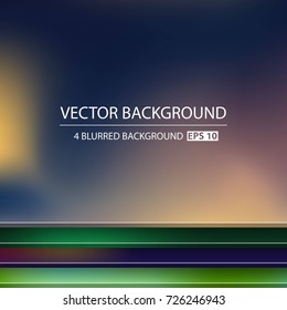 Abstract Creative concept vector multicolored blurred background set. For Web and Mobile Applications, art illustration template design, business infographic and social media, modern decoration.