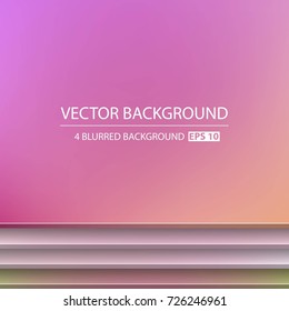 Abstract Creative concept vector multicolored blurred background set. For Web and Mobile Applications, art illustration template design, business infographic and social media, modern decoration.