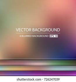 Abstract Creative concept vector multicolored blurred background set. For Web and Mobile Applications, art illustration template design, business infographic and social media, modern decoration.