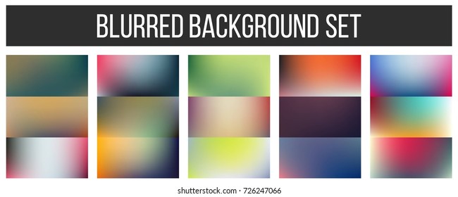 Abstract Creative concept vector multicolored blurred background set. For Web and Mobile Applications, art illustration template design, business infographic and social media, modern decoration.