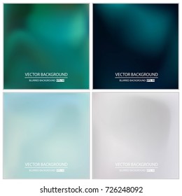 Abstract Creative concept vector multicolored blurred background set. For Web and Mobile Applications, art illustration template design, business infographic and social media, modern decoration.