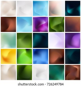 Abstract Creative concept vector multicolored blurred background set. For Web and Mobile Applications, art illustration template design, business infographic and social media, modern decoration.