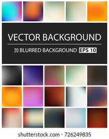 Abstract Creative concept vector multicolored blurred background set. For Web and Mobile Applications, art illustration template design, business infographic and social media, modern decoration.