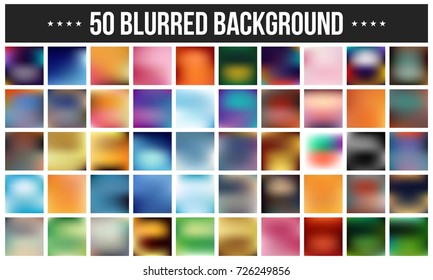 Abstract Creative concept vector multicolored blurred background set. For Web and Mobile Applications, art illustration template design, business infographic and social media, modern decoration.