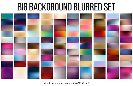 Abstract Creative concept vector multicolored blurred background set. For Web and Mobile Applications, art illustration template design, business infographic and social media, modern decoration.